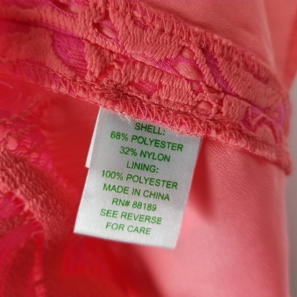 Lilly Pulitzer Mini Dress Sleeveless Rosaline Ginger About Face Two Tone Lace - Picture 10 of 13